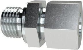 Riegler Gerade Einschraubverschraubung G 3/8 Zoll für Rohr Durchmesser 16 mm aus verzinktem Stahl in Silber - Bild 1