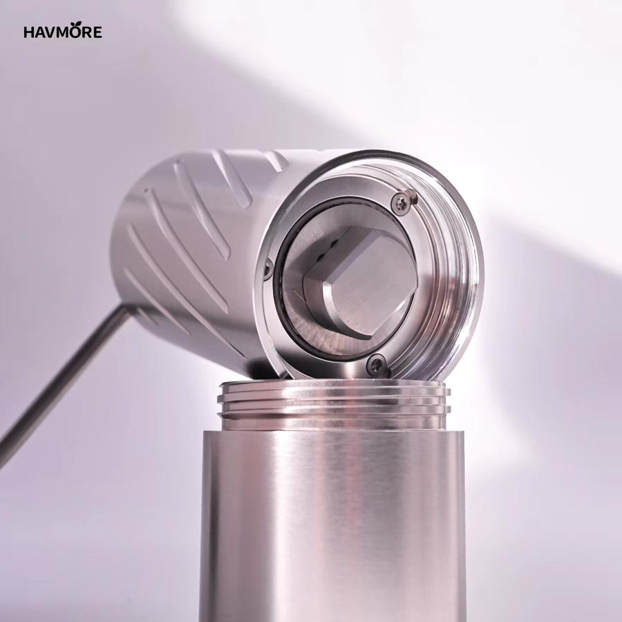 Havmore Handkaffeemühle aus Edelstahl mit konischem 7-Sterne-Mahlwerk in Silber - Bild 2