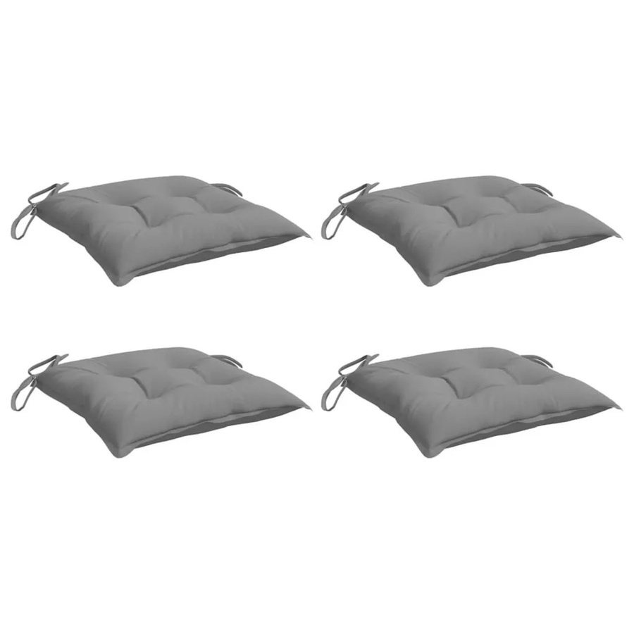 vidaXL Stuhlkissen 4er-Set Grau aus Oxford-Gewebe, B/T/H: 40 x 40 x 7 cm - Bild 2