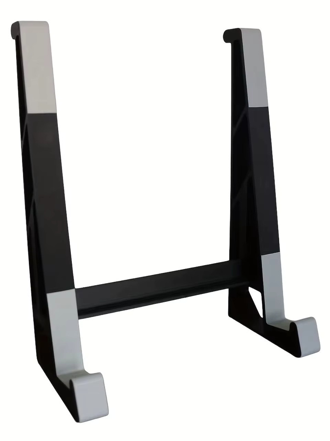 ZSLuckyHome 2-in-1 Laptop- und Tablet-Ständer Vertikale Halterung Schwarz, Faltbarer Platzsparender Halter für Büro und Gaming - Bild 5