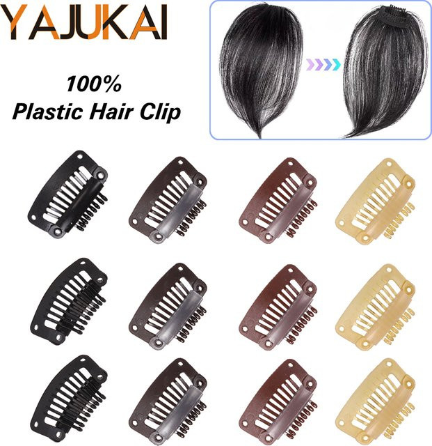 Yajukai Haarspange mit Druckknöpfen, 32 mm, Schwarz, Unisex - Bild 1