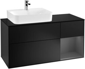 V&B Waschtischunterschrank Finion in Blau Lacquered, Breite: 120 cm, Tiefe: 50,1 cm, Höhe: 50,1 cm - Bild 1