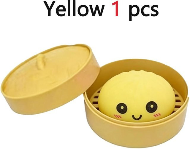 Quetschige Stressbälle Simulation Essen Squishies Brötchen mit Dampfgarer, Knete zum Ausdrücken - Bild 1