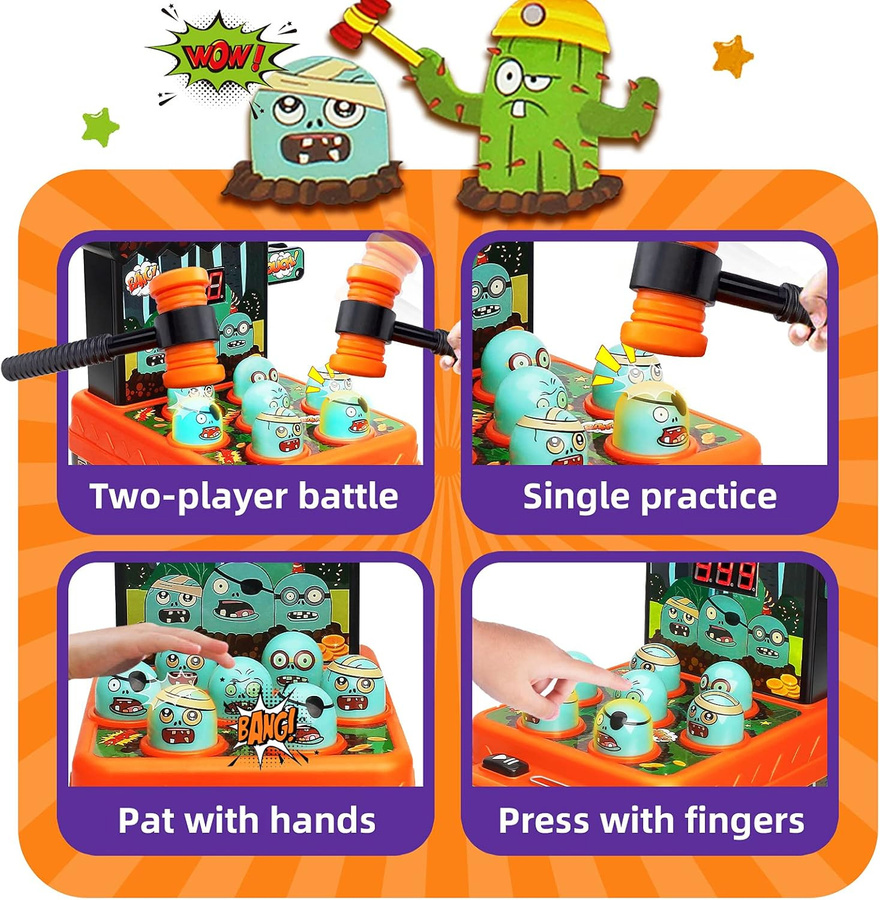 Fashnics Whack Game Mole Mini Elektronisches Zombie Spielzeug 0-3 Jahre - Bild 2