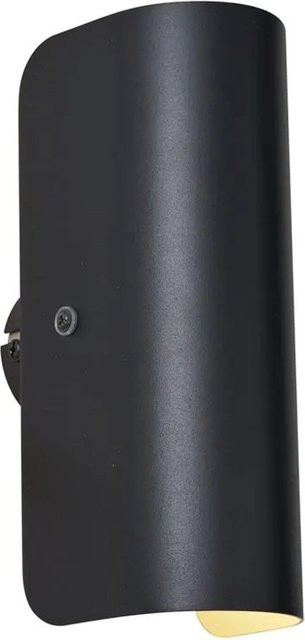 QAZQA Moderne Wandleuchte Gotthard, 2-flammig, Schwarz/Mattschwarz - Bild 1