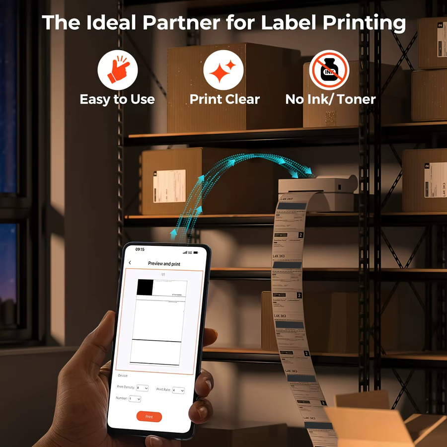 Marklife D100 Thermodrucker Bluetooth Tintenloser Drucker für Mac, iOS und Windows in Schwarz - Bild 3