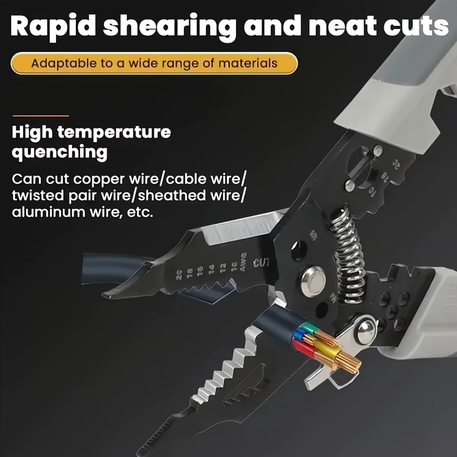 NIUXIANG 28-in-1 Multitool Set: Professionelle 8-Zoll Abisolierzange, Crimper und Drahtschneider für deine Verdrahtungsarbeiten - Bild 2