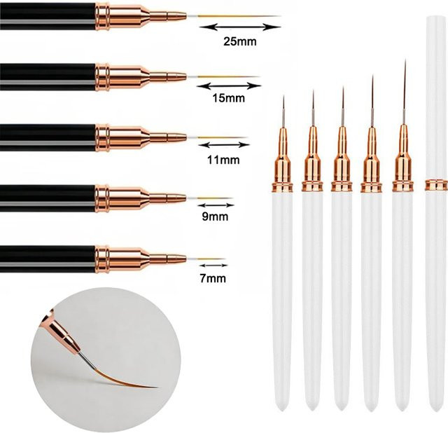 JOMIRIA Nail-Art Liner Pinsel, 5/10 Stück, Unisex - Bild 1