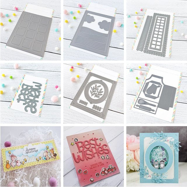 Metall Schneidwerk Blume Nist Rahmen für DIY Scrapbooking und Handwerk in Silber - Bild 1