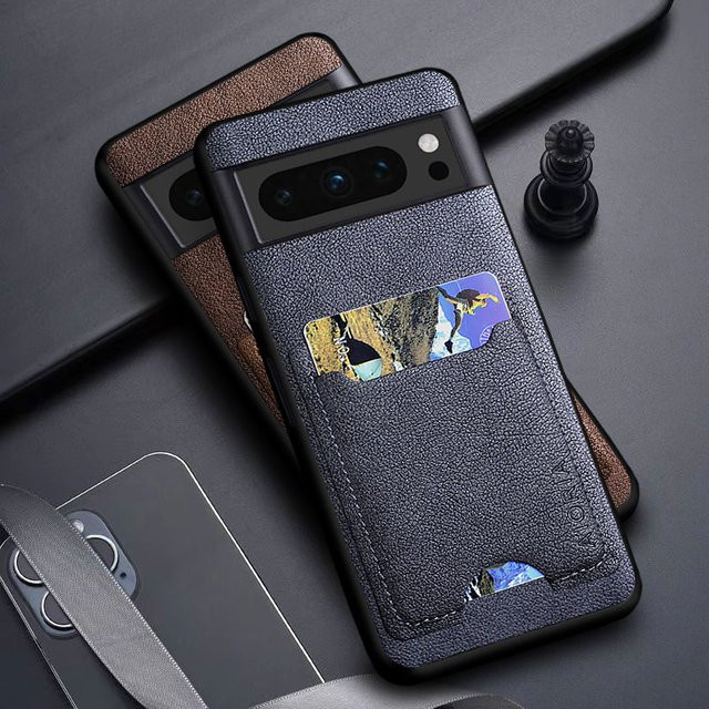 Luxus PU Leder Handyhülle mit Kartenfach für Google Pixel 8 Pro 7 7a 6 6a 5 Pro - Bild 1