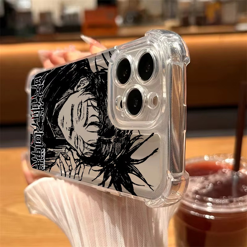 Stoßfeste Anime Handyhülle Jujutsus Choso Kaisens transparent für iPhone 11 bis iPhone 17 Pro Max und weitere Modelle - Bild 5