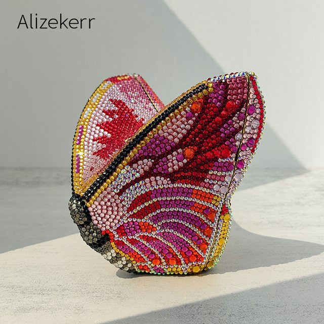 Alizekerr Strass-Clutch, Schmetterlingsförmig, Damen - Bild 1