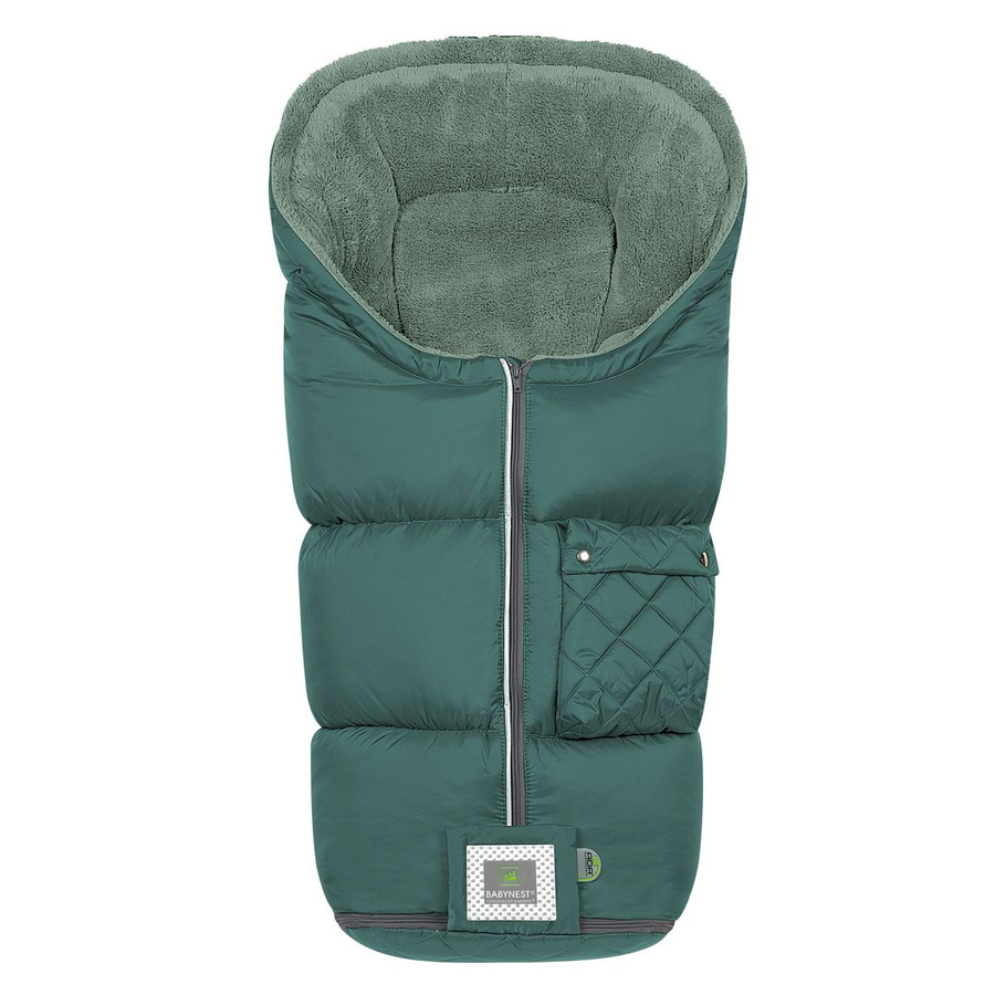 Odenwälder Fleece-Fußsack Gino-cs für Kinderwagen, Sportwagen und Buggy in Cosy Green - Bild 1