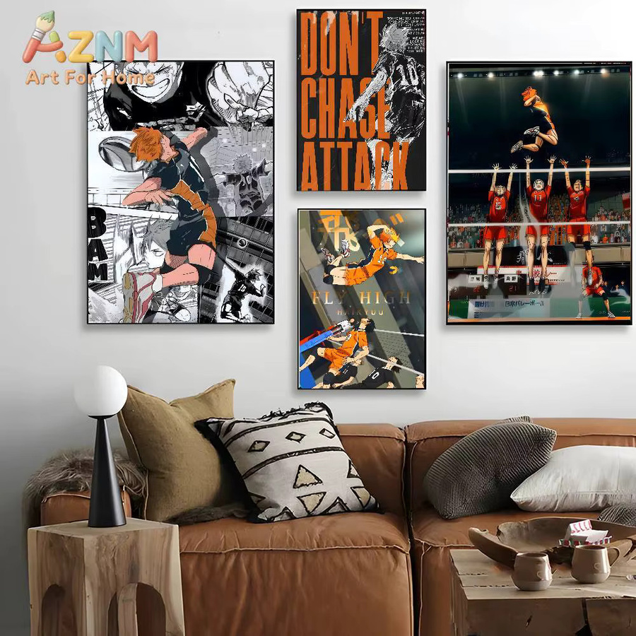 Japanisches Anime Haikyuu Poster Bilibili Wanddeko Mehrfarbig - Bild 5