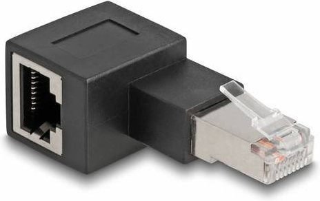 Delock RJ45 Netzwerk Adapter Ethernet LAN Schwarz (1x RJ45-Stecker - 1x RJ45-Buchse) - Bild 1