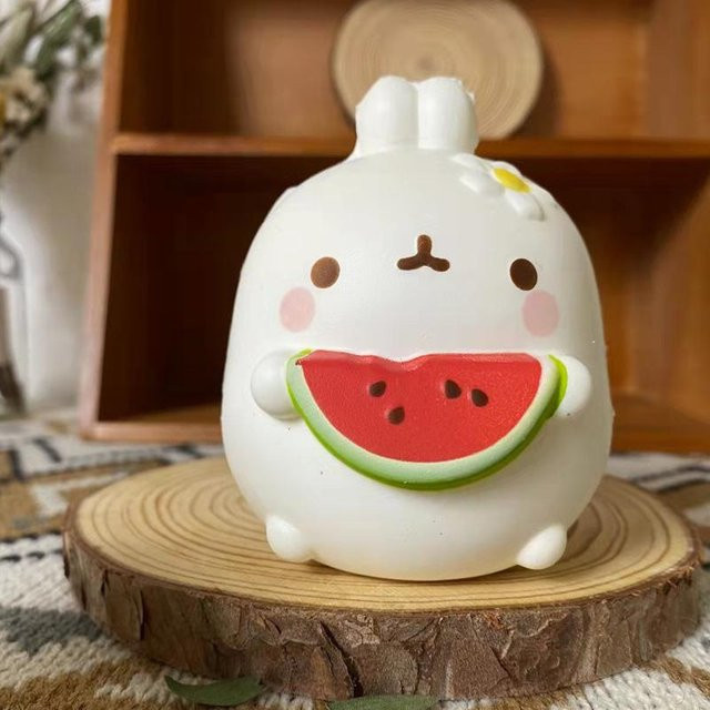 Kidsly Küken-Kaninchen Erdbeere Jumbo Squishy, Kawaii Tier, Stressball, Quetschspielzeug - Bild 1
