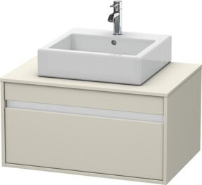 Duravit Waschtischunterschrank Ketho beige matt, wandhängend, B: 80 cm, T: 55 cm, H: 42,6 cm - Bild 1