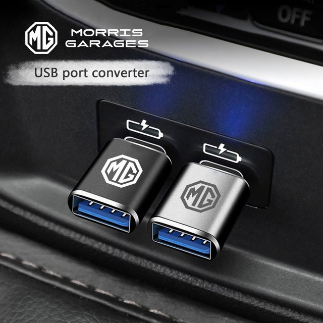 USB-C zu USB-A Adapter für MG Modelle MG 4 5 6 7 Cyberster ES5 MG5 ZS HS Marvel-R Hector in Silber - Bild 1