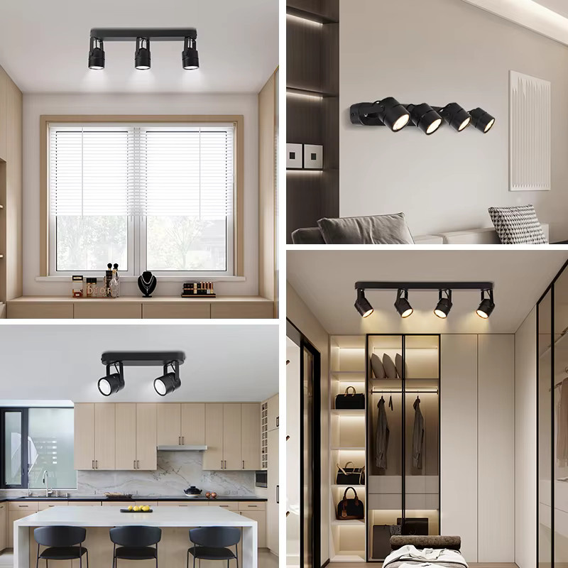 CHUANGYANG GU10 LED-Deckenleuchte als dimmbarer Track-Strahler in Schwarz für Wohnzimmer und Küche - Bild 6