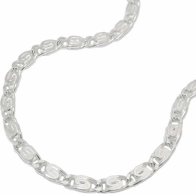Gallay S-Panzerkette flach diamantiert, 925 Silber, 50 cm, Unisex - Bild 1