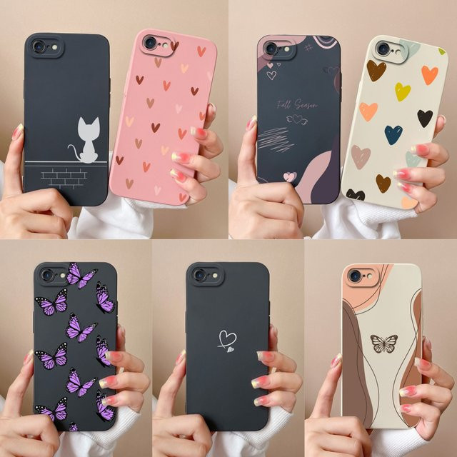 Silikon Handyhülle mit Herz-Design für Apple iPhone 7, 8 Plus und iPhone SE in Multicolor - Bild 1