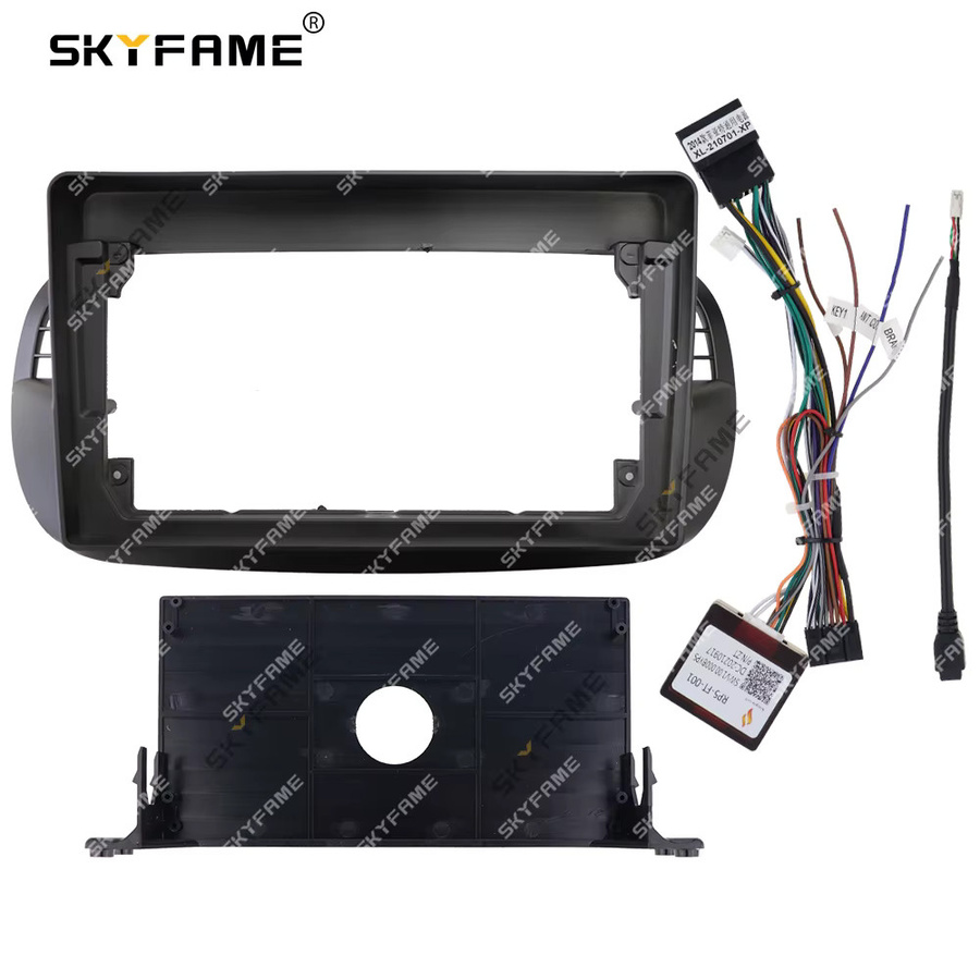 SKYFAME Auto-Rahmenadapter mit Canbus Box DDCoder für Android Radio in den Größen 9, 12.3 und 10.33 Zoll für Fiat 500 - Bild 3