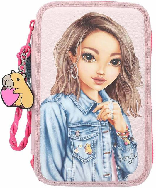 Depesche TOPModel 3-Fach Federtasche CAPYBARA in Rosa und Pink, B/T/H: 13 x 7,5 x 20 cm - Bild 1