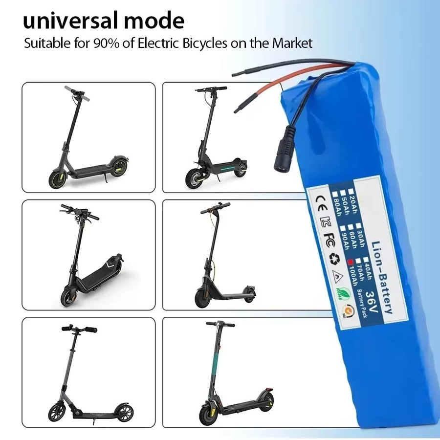 Wiederaufladbarer Lithium-Akku 10S3P 36V 100Ah mit BMS für modifizierte Fahrräder, Elektroroller und Fahrzeuge, Blau - Bild 3