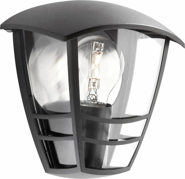 Philips Außenwandleuchte Paris in Schwarz aus Aluminium und Glas mit IP44 Schutzklasse - Bild 1