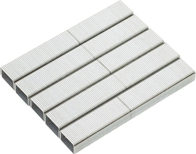 LUX-TOOLS Feindrahtklammern aus verzinktem Stahl, Farbe: Silber, B: 11,2 mm, H: 14 mm, 1.200 Stück - Bild 1