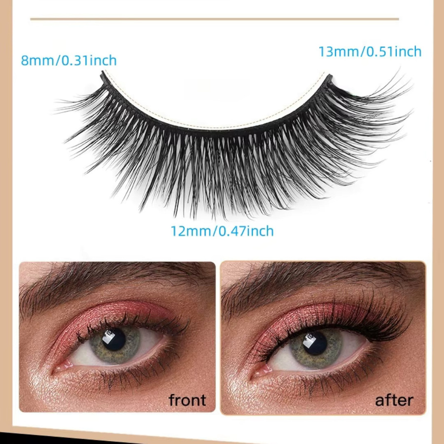 Wimpern, Black, 5 Paar, Unisex - Bild 5