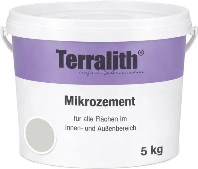 Terralith Mikrozement Fix & Fertig LFN0861 in Grau, Grob, 5 kg für 4,25 qm - Bild 1