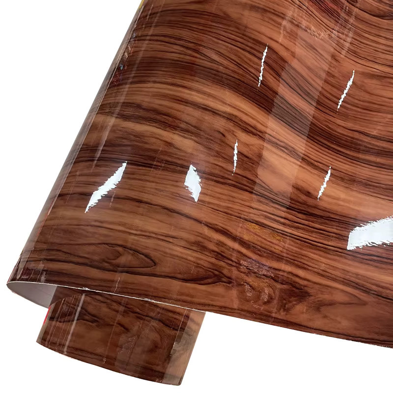 ORINOWRAPS Strukturierte Vinylfolie in Holzmaserung mit Hochglanz-Finish für Möbel und DIY-Projekte - Bild 5