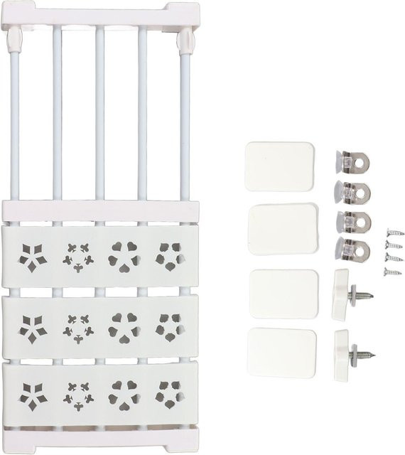 TOMTOP JMS Teleskopisches Kleiderschrank-Spannregal ohne Bohren, weißes Ausziehbares Kleiderschrank-Spannregal Organizer Trennwand, Breite: 38-55 cm - Bild 1