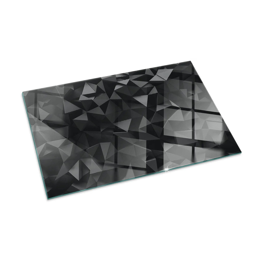 Tulup Glasplatte für Kamin in Schwarz, B/T: 100 x 70 cm - Bild 2