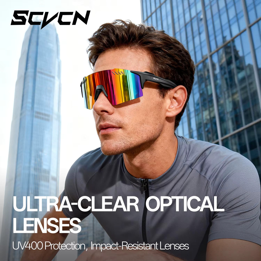 SCVCN Sportsonnenbrille Photochrome, Unisex, Vollrand, Kunststoff - Bild 4