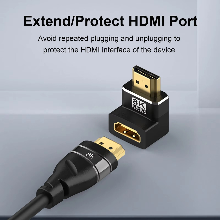 FDBRO HDMI 2.1 Kabeladapter Buchse auf Buchse in Schwarz für 8K HDTV PS5 und Laptop - Bild 3
