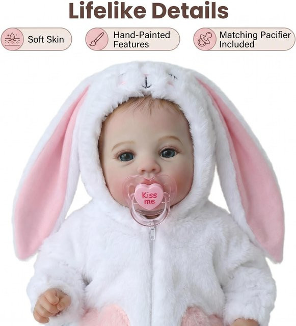 NPK Meadow Reborn Baby-Puppe, 18 Zoll, Stoffpuppe, Plüsch / Textil - Bild 1