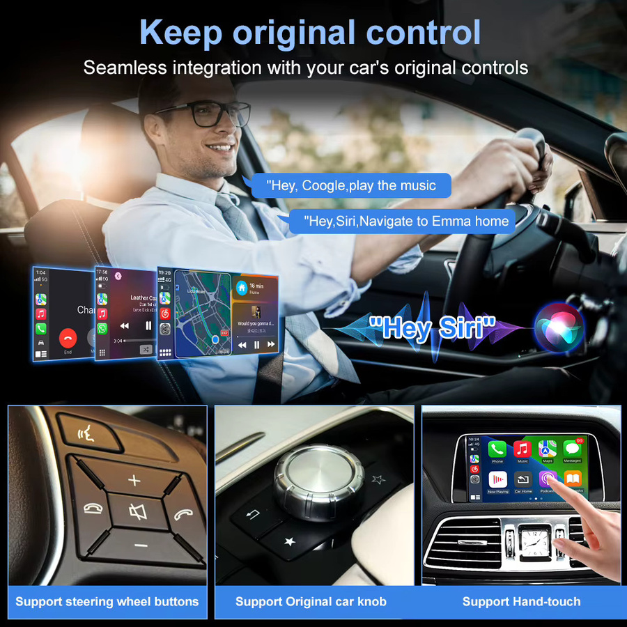 AUTOABC Drahtloses CarPlay und Android Auto Interface für Mercedes Benz E-Klasse W212 E300 E350 Coupe NTG4.5 5.0 mit Mirror Link und AirPlay via Wi-Fi und Bluetooth - Bild 3