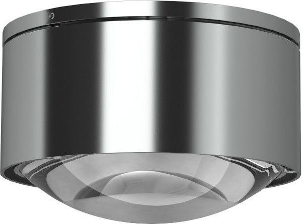 Top Light Puk Maxx One 2 LED-Deckenleuchte in Chrom matt mit transparenter Glaslinse und warmweißem Licht (2700K) - Bild 1