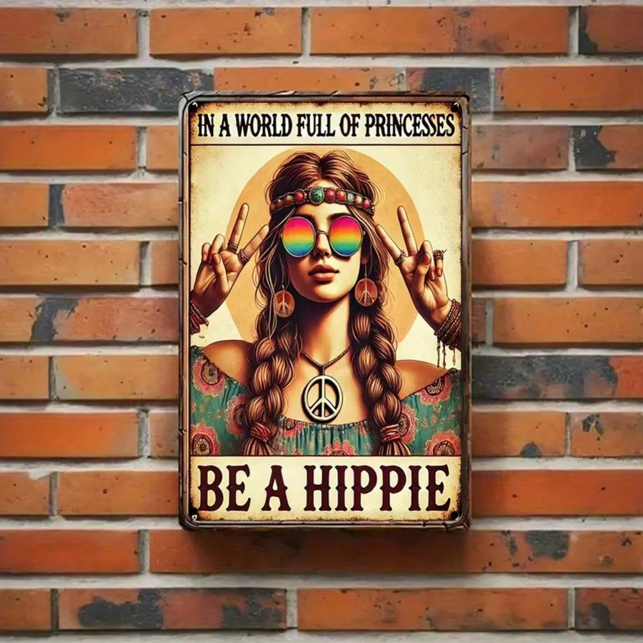 CIFBUY BOHO Vintage Metall-Wandkunstschild in Multicolour, abstraktes Eisen-Wandbild für drinnen und draußen - Bild 4