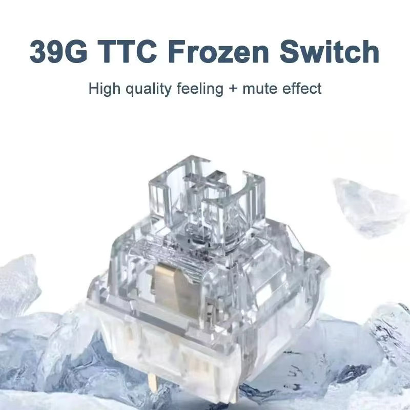 TTC Frozen Silent Switch V2 Mechanische Tastatur Schalter Transparent mit Linearschalter 39 gf und RGB-Kompatibilität - Bild 2