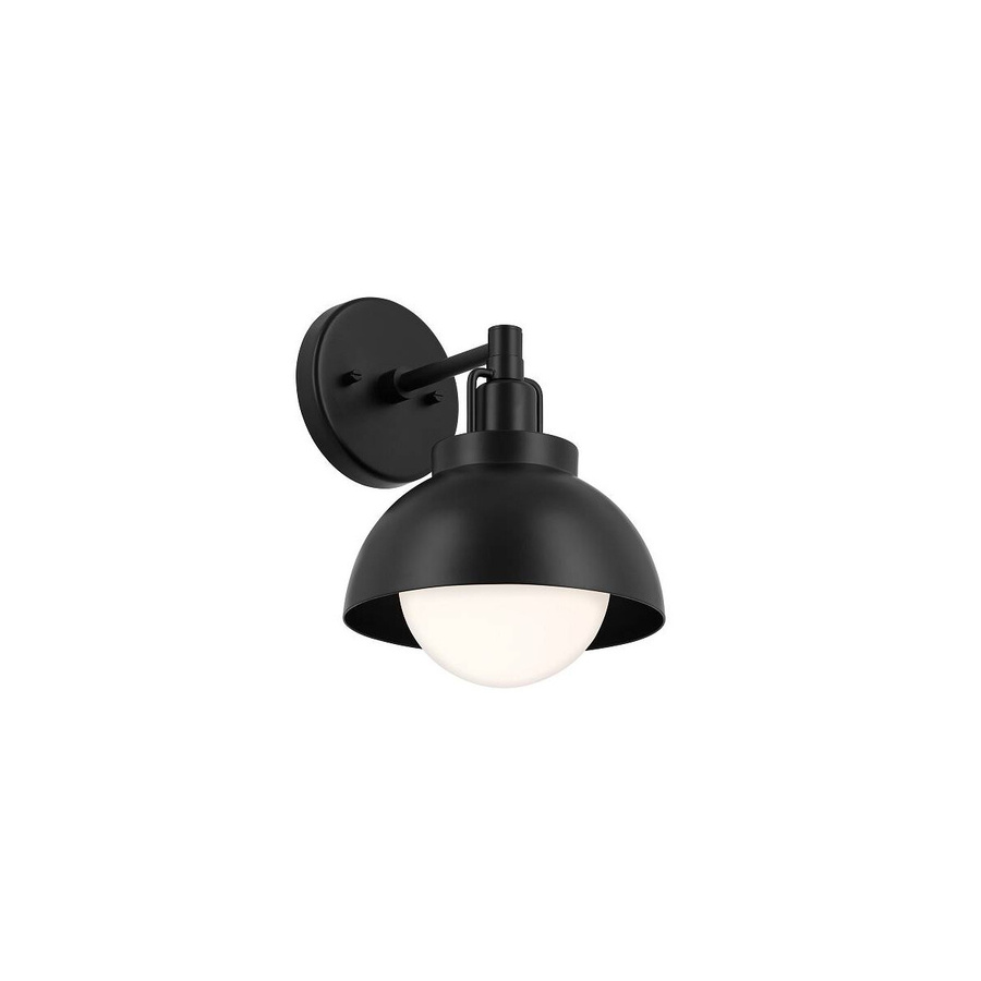Kichler Niva Wandleuchte Schwarz KL-NIVA-1W-1P-BK aus Metall und Glas für das Badezimmer - Bild 1