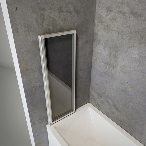 Schulte Badewannentrennwand Komfort aus Sicherheitsglas in Transparent, B/H: 126,4 x 140 cm - Bild 1