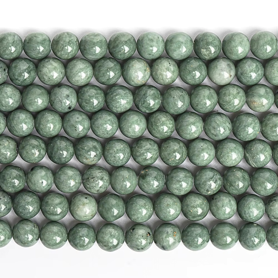 Perlen Naturstein Jade, grün, rund, 8 mm - Bild 3