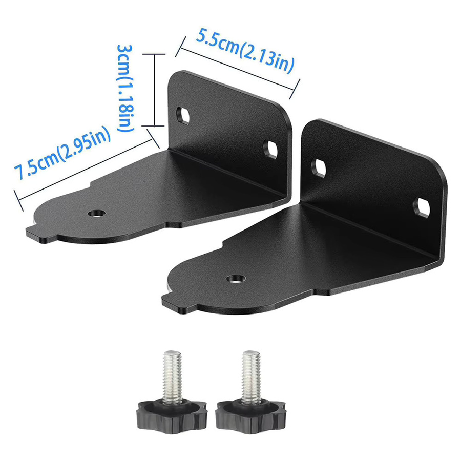 Samsung Wandhalterung aus Stahl für gebogene Soundbars, 2er-Set in Schwarz, inklusive Schrauben, kompatibel mit AH61-03943A, HW-J4000, HW-J6000 und HW-M4500 - Bild 2