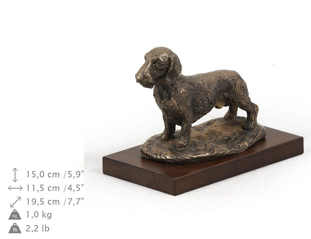 Art-Dog Hundestatue Rauhaardackel in Braun als dekorative Figur für Büro und Hundeshows - Bild 5