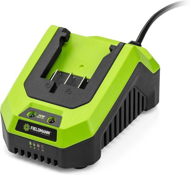 Fieldmann Akku-Ladegerät für 20V-Akkus, kompatibel mit 2Ah und 4Ah, Farbe: Grün - Bild 1