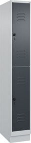 C+P Doppelstock-Spind Classic PLUS mit Sockel, 1 Abteil, Anthrazitgrau, H x B x T: 195 x 30 x 50 cm - Bild 1