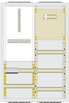 Hager Wandler- und Messschrank FP52ZG1 in Weiß B/H/T: 80,0 x 55,0 x 20,5 cm - Bild 1